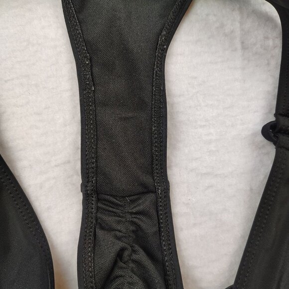 Black Strapless Cinched Strapless Bikini Sz Large - Picture 5 of 10